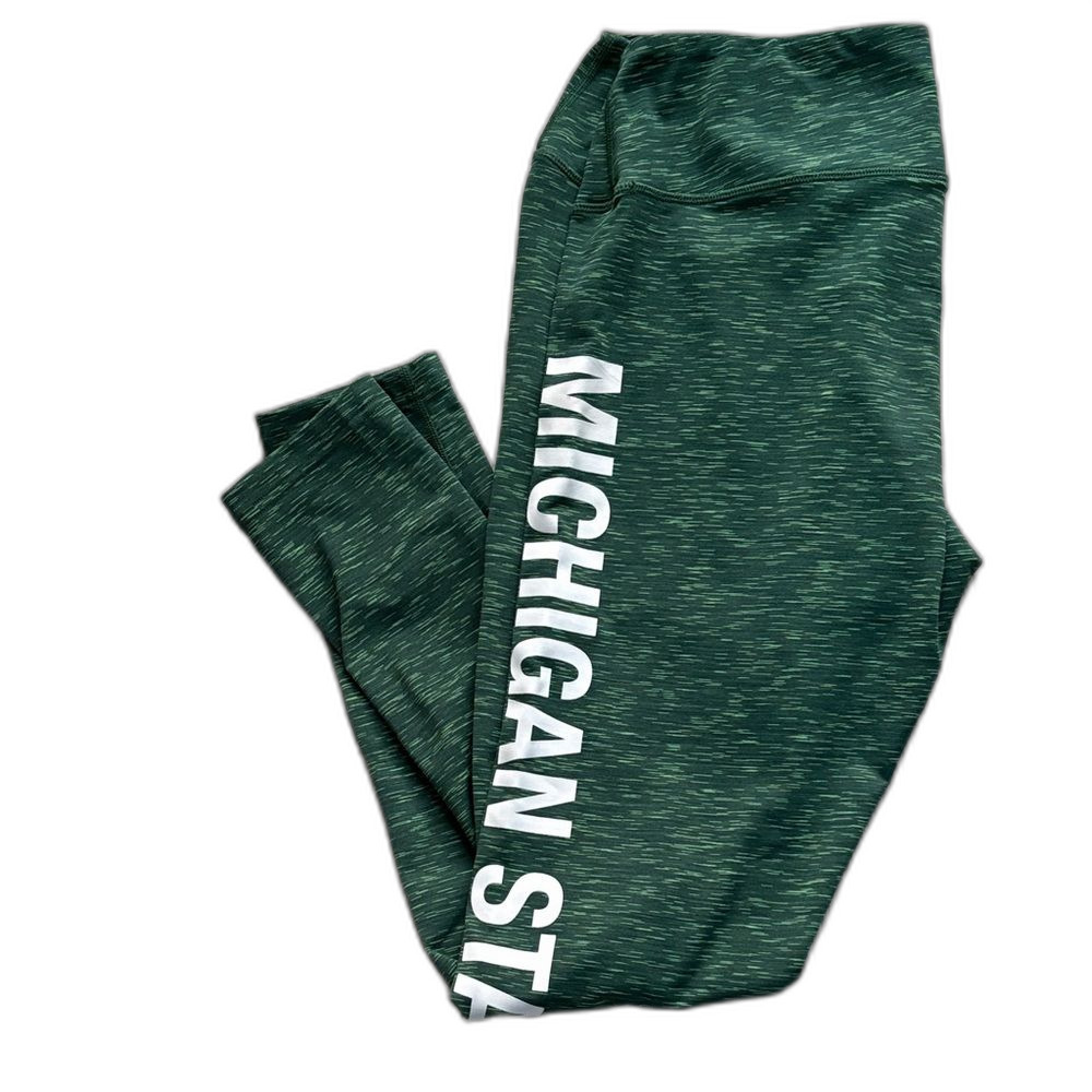 Michigan State University MSU Spartans Green Leggings – Size Large